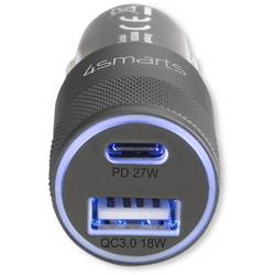 4Smarts Rapid+ Kfz Ladegerät 27 W USB-A, USB-C® USB PD, Quick Charge Schwarz KFZ USB Power Delivery (USB-PD) 464448