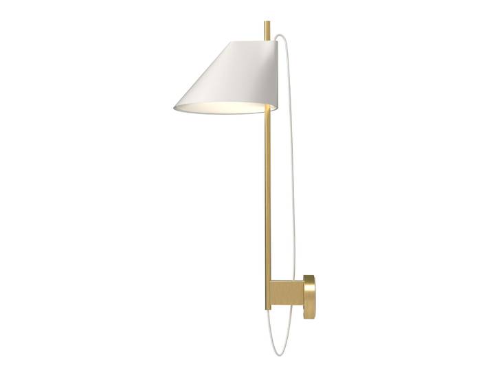 Yuh Wandleuchte Weiß/Messing - Louis Poulsen Yuh Brass - Wohnzimmer - Design - Metall - Einflammig