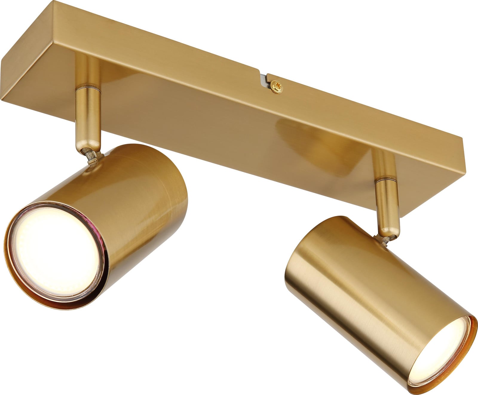 Globo Robby Plafondlamp 2-lichts goud/messing