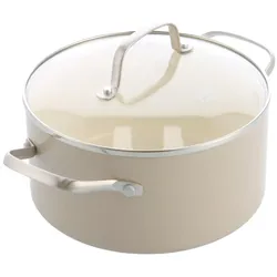 Greenchef Nordics Keramik-Induktionskochgeschirr, Pfanne + Kochtopf, Weiss