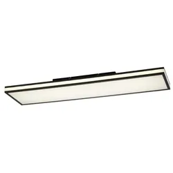 JUST LIGHT. LED-Deckenleuchte Mario Black Kunststoff 25 x 100 cm
