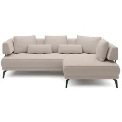 Ecksofa Giotto Stoff Grau Hellgrau