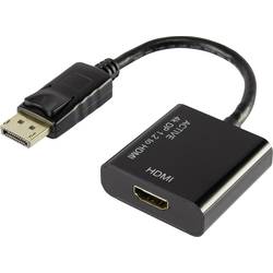 Renkforce RF-4222524 DisplayPort / HDMI Adapter [1x DisplayPort Stecker - 1x HDMI-Buchse] Schwarz vergoldete Steckkontakte 10.00 cm