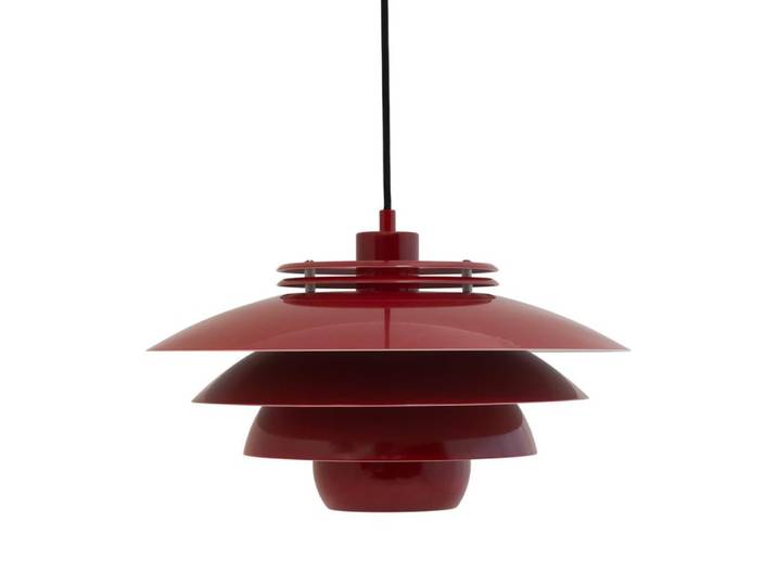 Suspension en métal rouge foncé