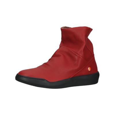 Stiefelette SOFTINOS "softinos Stiefelette Leder", Damen, Gr. 38, rot, Leder, Schuhe Stiefelette