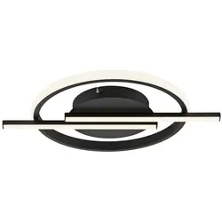 Just Light, Deckenleuchte, LED-Deckenleuchte 14130-18 schwarz, 17,5 W, 2100 lm, 3000 K, Dimmbar (2100 lm)