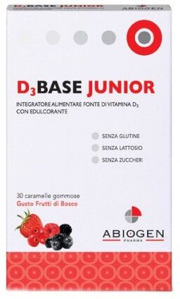 Abiogen Pharma Spa Abiogen D3base Junior Integratore Frutti Bosco 30 Caramelle