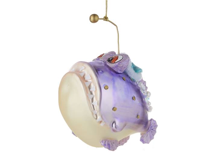 Baumanhänger Anglerfisch 6 x 11 x 9cm Violett/Flieder