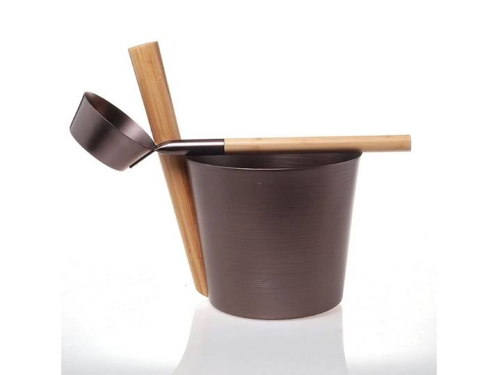 Seau et louche de sauna anodisé 5L, accessoires de sauna de haute qualité