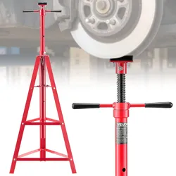 VEVOR Unterhub-Stützständer 2 t, Höhenverstellbarer (120-215 cm / 4-stufig) Wagenheberständer aus Kohlenstoffstahl, Dreibeinständer zur Unterstützung von Fahrzeugkomponenten Autoreparatur