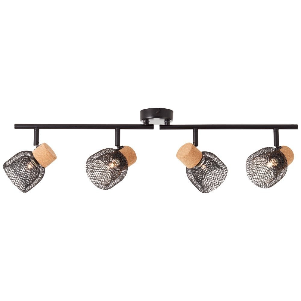 Flaka 4-lichts Plafondspot Brilliant Zwart Metalen Dimbare Led Accentverlichting