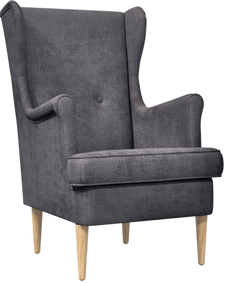 vidaXL ARES Fauteuil - Donkergrijs - Modern
