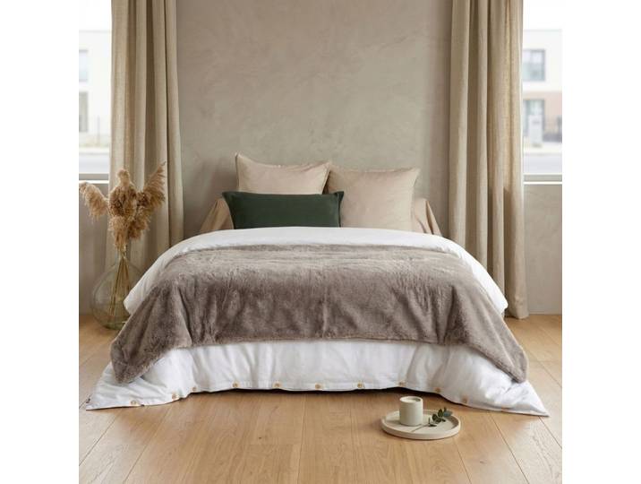 Bout de lit polyester uni 90x220 cm
