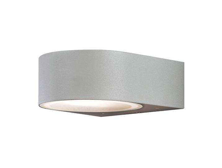 Konstsmide Teramo Applique murale en aluminium peint en gris avec verre opale