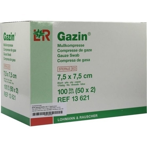 JUNEK Europ-Vertrieb GmbH Gazin Kompressen 7,5x7,5cm 8fach steril 05984082