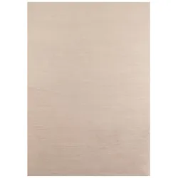 Teppich Wohnzimmer Einfarbig Pflegeleicht Waschbar Schlafzimmer OEKO-TEX Beige 60x110 cm Fußbodenheizung geeignet – LECH von Kadima Design