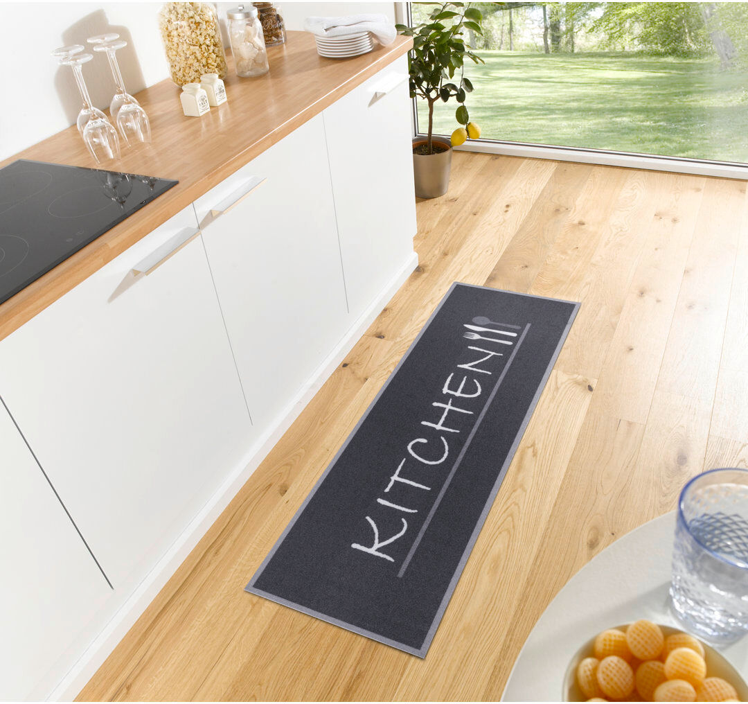 Hanse Home Kitchen Mat Black/White 0.3cm H X 150cm L X 50cm W