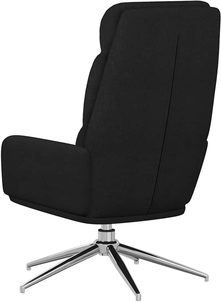 vidaXL Chaise de relaxation Noir Tissu