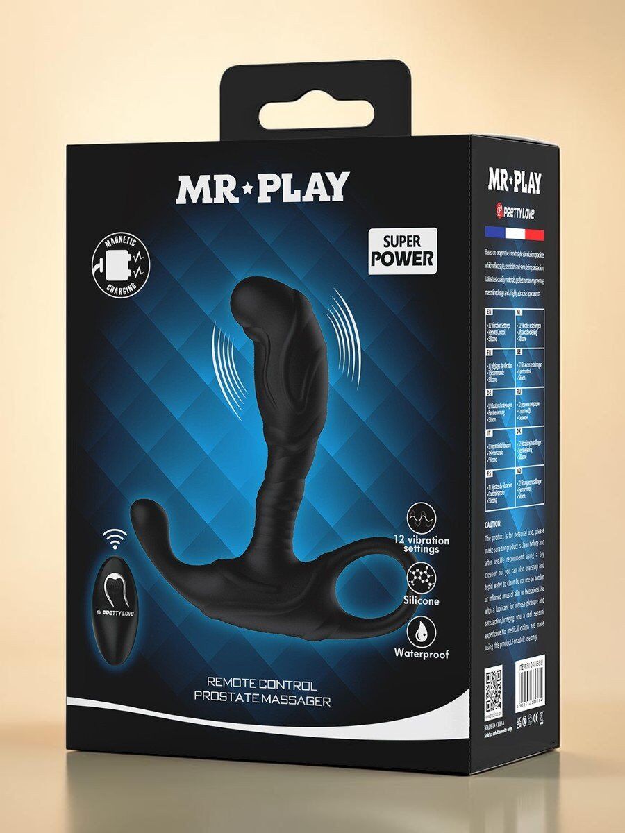 Mr. Play Vibromasseur prostatique flexible avec télécommande