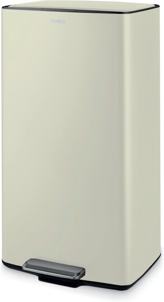 Tower 40 Litre Step On Recycling Bin Cream 40L