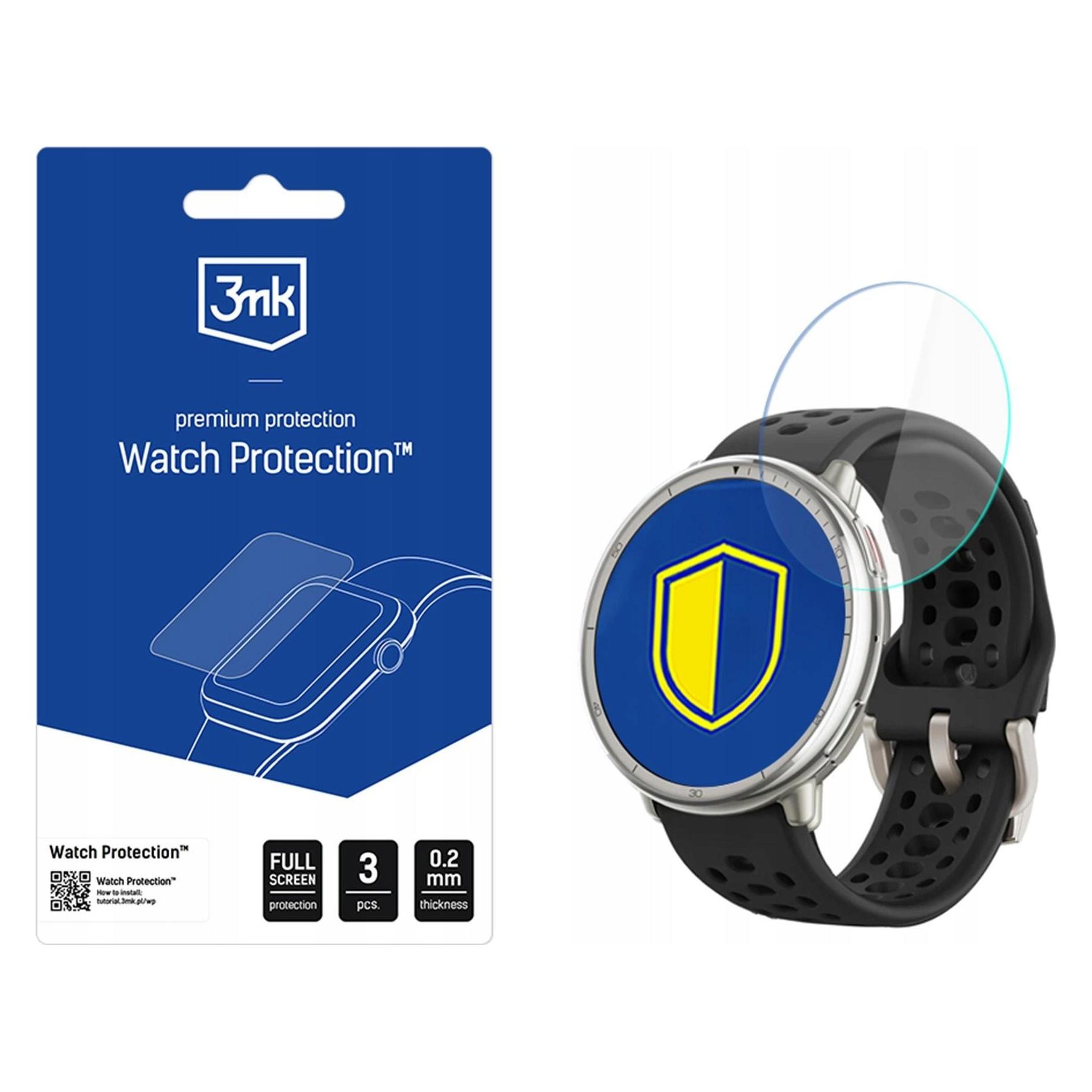 3MK Watch Protection ARC Smartwatch Screen Protector Film for Amazfit Active 2 (W-3WPrARC-AA2-0)