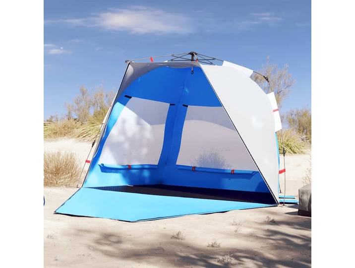 vidaXL Strandzelt 3 Personen Azurblau Quick Release Wasserdicht