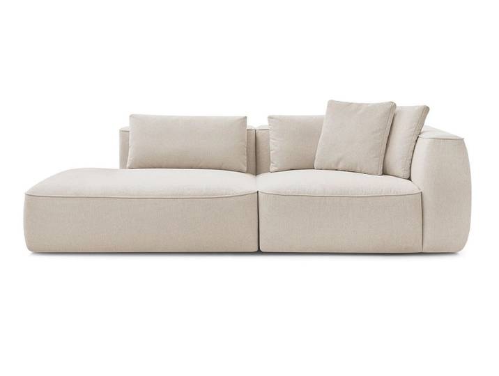3er Sofa BOBOCHIC LEOPOLD Stoff chiniert beige