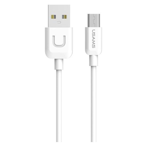 Usams Kabel U-Turn microUSB 1m bialywhite 2A MICUSBXD02 US-SJ098 (1 m, USB 2.0) (MICUSBXD02)