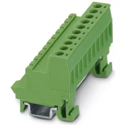 Phoenix Contact DIN rail terminal block,NS15,5.08mm,10w, Elektronikkabel + Stecker, Grün