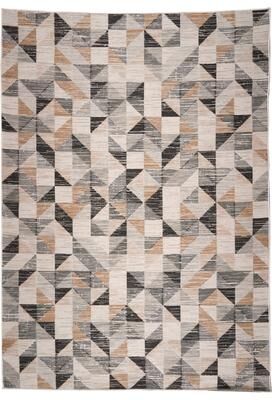 Terra by Obeetee Plaza Tiles Neutral Rug