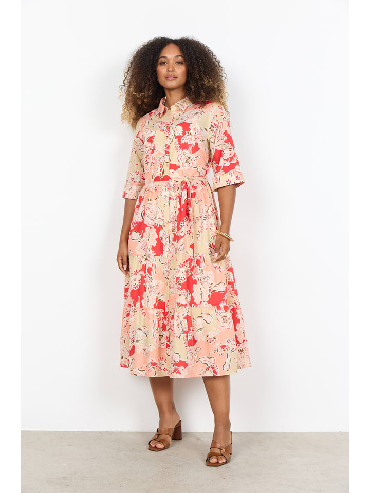 soyaconcept Kleid in Rosa/ Beige - L