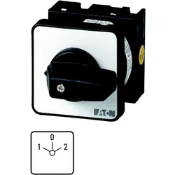 Eaton 029354 Umschalter, T0, 20 A, Zwischenbau, 2 Baueinheit(en), Kontakte: 4, 60 °, rastend, mit 0-Stellung, 1-0-2, Abwicklungs Nr. 8211 T0-2-8211/Z