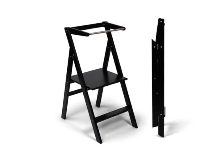Ette Tete Faltbarer Lernturm mit Verstellbarer Höhe STEP'n'FOLD (Schwarz)