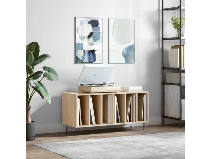 Armoire à disques chêne sonoma 100x38x48 cm bois d'ingénierie 831751