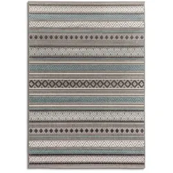 Outdoorteppich Tanya 160 x 230 cm Polypropylen Grau