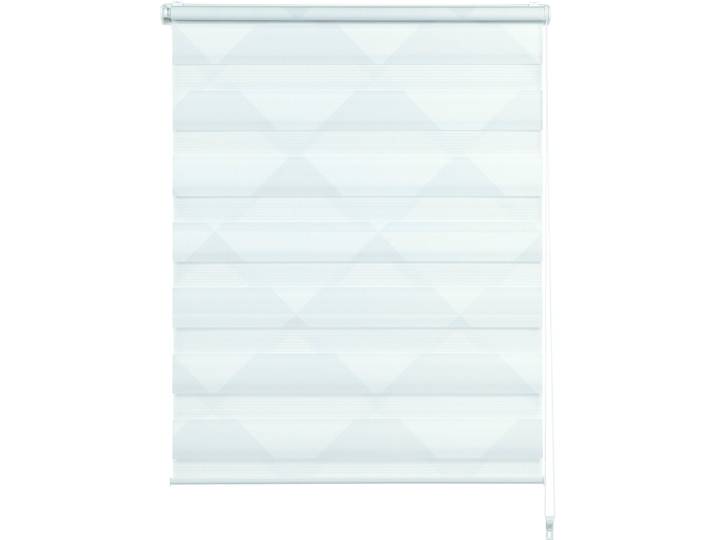 Doppelrollo GARDINIA EASYFIX Duo Rollo Triangle Gr. 2, grau, B:60cm H:150cm, Polyester, Rollos, Doppelrollo, segmentweise gewebter Stoff