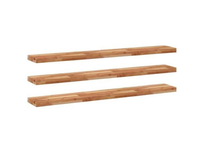 PUGYNBK Schwebendes Regal, 3 Stück, Akazienholz, 120 x 20 x 4 cm Öl-Finish, feuchtigkeitsbeständig, Verwendung im Innen- und Außenbereich, Wanddekoration