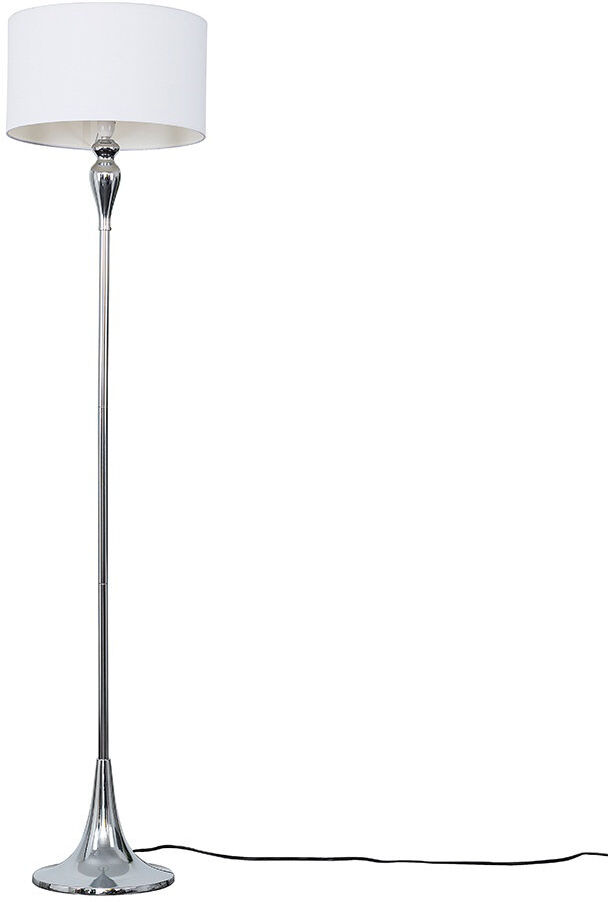 Latitude Run Simonsen 151 H cm Traditional Floor Lamp White 151cm H X 35cm W X 35cm D