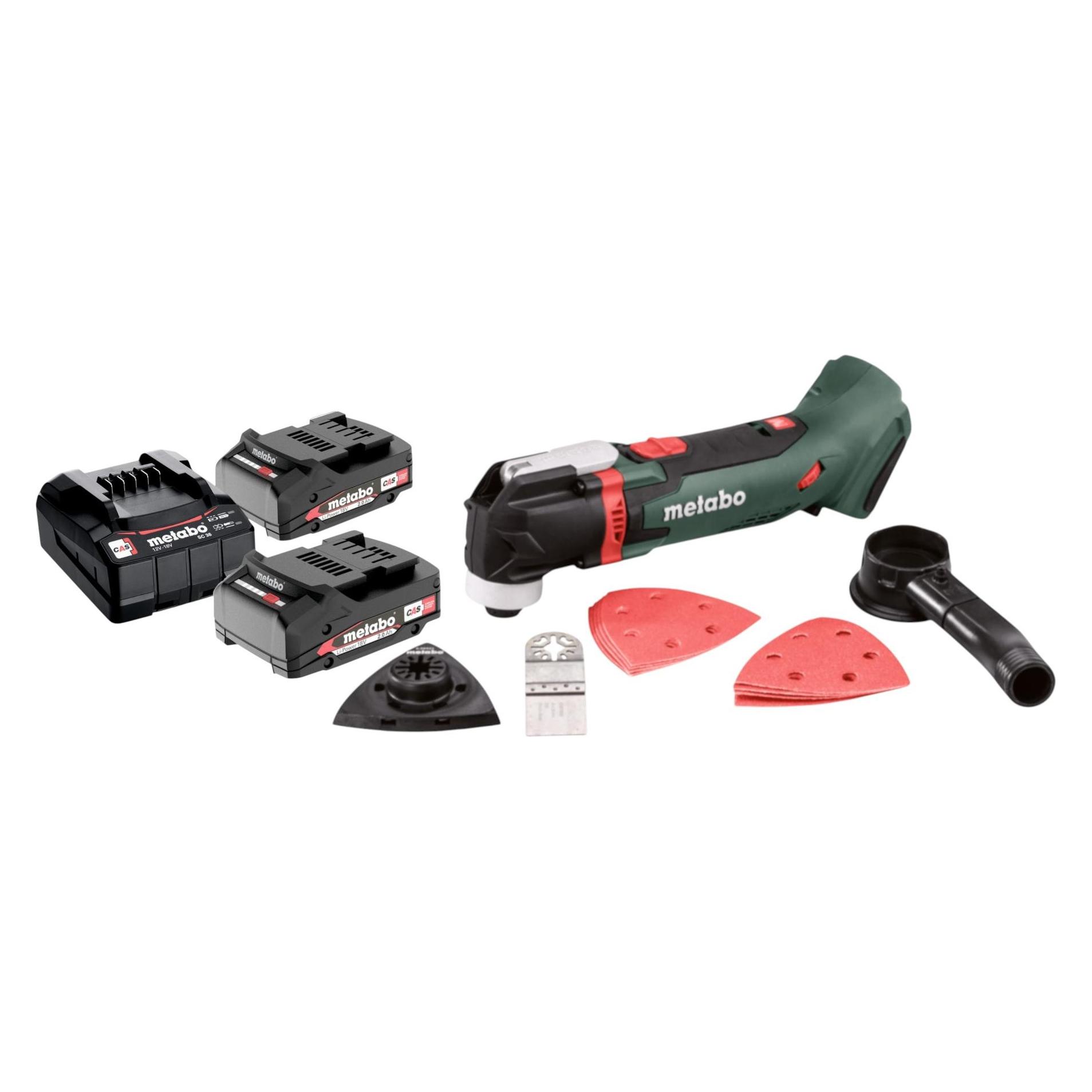 Metabo MT 18 LTX Akku Multitool 18 V OIS / Starlock + 2x Akku 2,0 Ah + Ladegerät (Oszillationswerkzeug) (62490947)