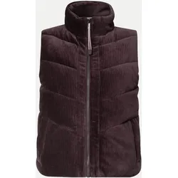 Cord-Weste mit Steppmuster Braun L