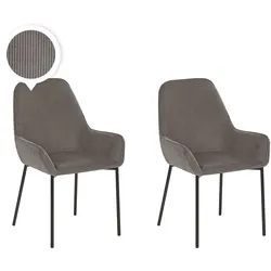 ESSZIMMERSTUHL 2er-Set Cord Grau Loverna