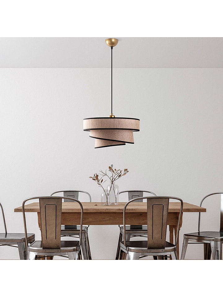 ABERTO DESIGN Hängeleuchte in Hellbraun - Ø 40 cm - onesize