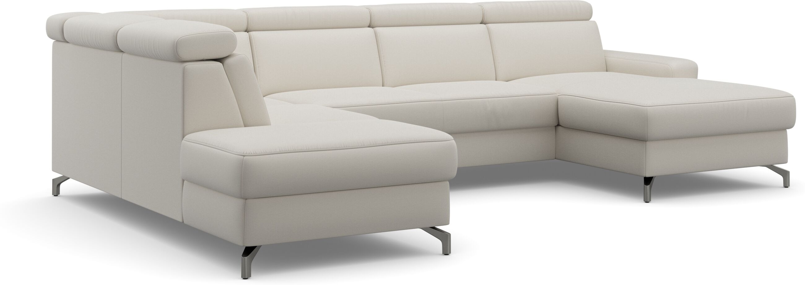 Wohnlandschaft SIT & MORE "Scarlett U-Form", beige (natur), B:333cm T:226cm, Sofas, Wohnlandschaft, inklusive Kopfteilverstellung, optional Schlaffunktion & Bettkasten
