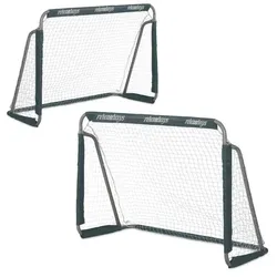 Relaxdays Graue Fußballtore im 2er Set Weiß,Grau