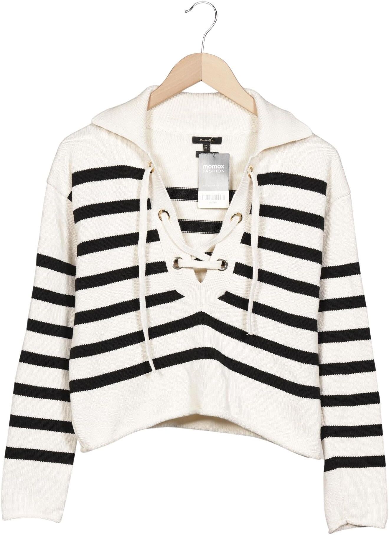 Massimo Dutti Damen Pullover, Mehrfarbig, Gr. S, Baumwolle - Second Hand