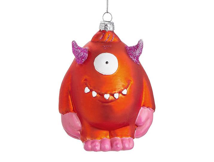 Ornement monstre 3 x 7 x 7cm Orange/Orange foncé