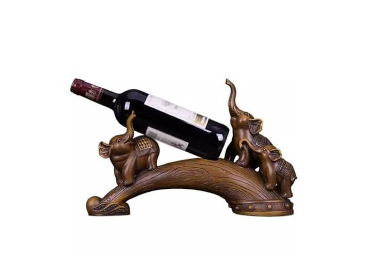 CJHFR472SG Weinhalter Weinregal, Ornamente, Weinschrank, TV-Schrank, Präsentationsständer Dekoration(Bruin)