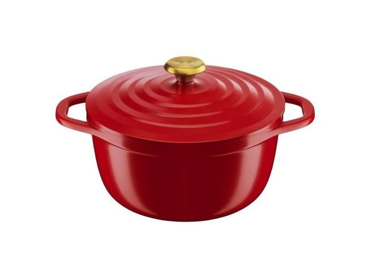 Air cocotte légère 24 cm fonte d'aluminium rouge
