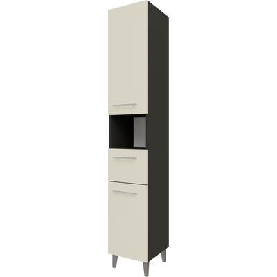 Hochschrank OPTIFIT "Pier", beige (kaschmirfarben, anthrazitfarben), B:32,5cm H:189,6cm T:34,6cm, Holzwerkstoff, Schränke, Hochschrank, Breite 32,5 cm, schnelle Montage mit OPTIsnap