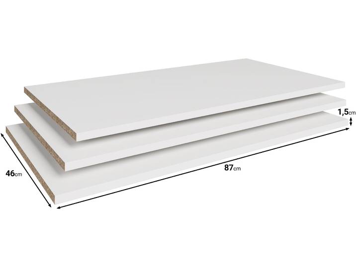 Einlegeboden HOME AFFAIRE Spirit – perfekte Stauraum-Erweiterung für deinen Kleiderschrank , weiss (weiß), B:87cm H:1,5cm T:46cm, Holzwerkstoff, Einlegeböden, Einlegeboden, Passendes Set für Kleiderschränke der Serie Spirit, 87 × 46 cm